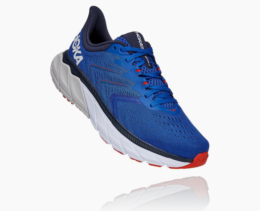 Hoka One One Arahi 5 - Men Running Shoes - Blue,Australia AQV-526491